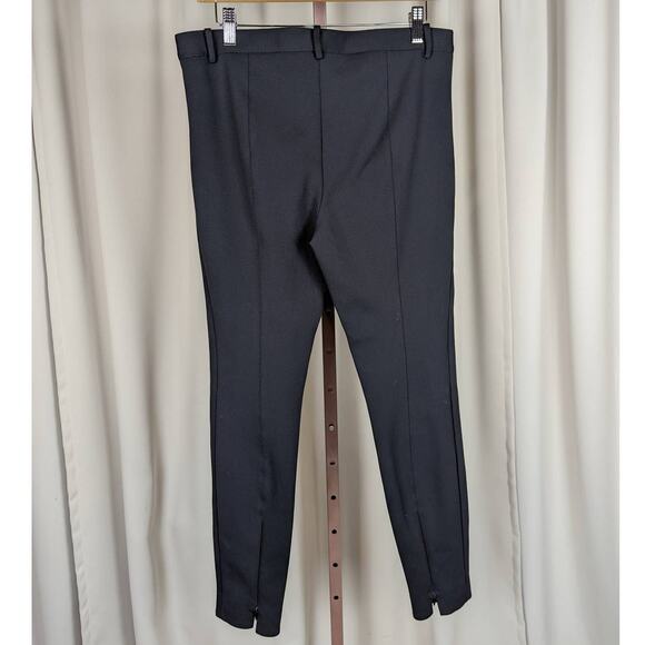 Theory Stretch Knit Scuba Seam Trouser Legging Black Size 8 - Picture 2 of 14
